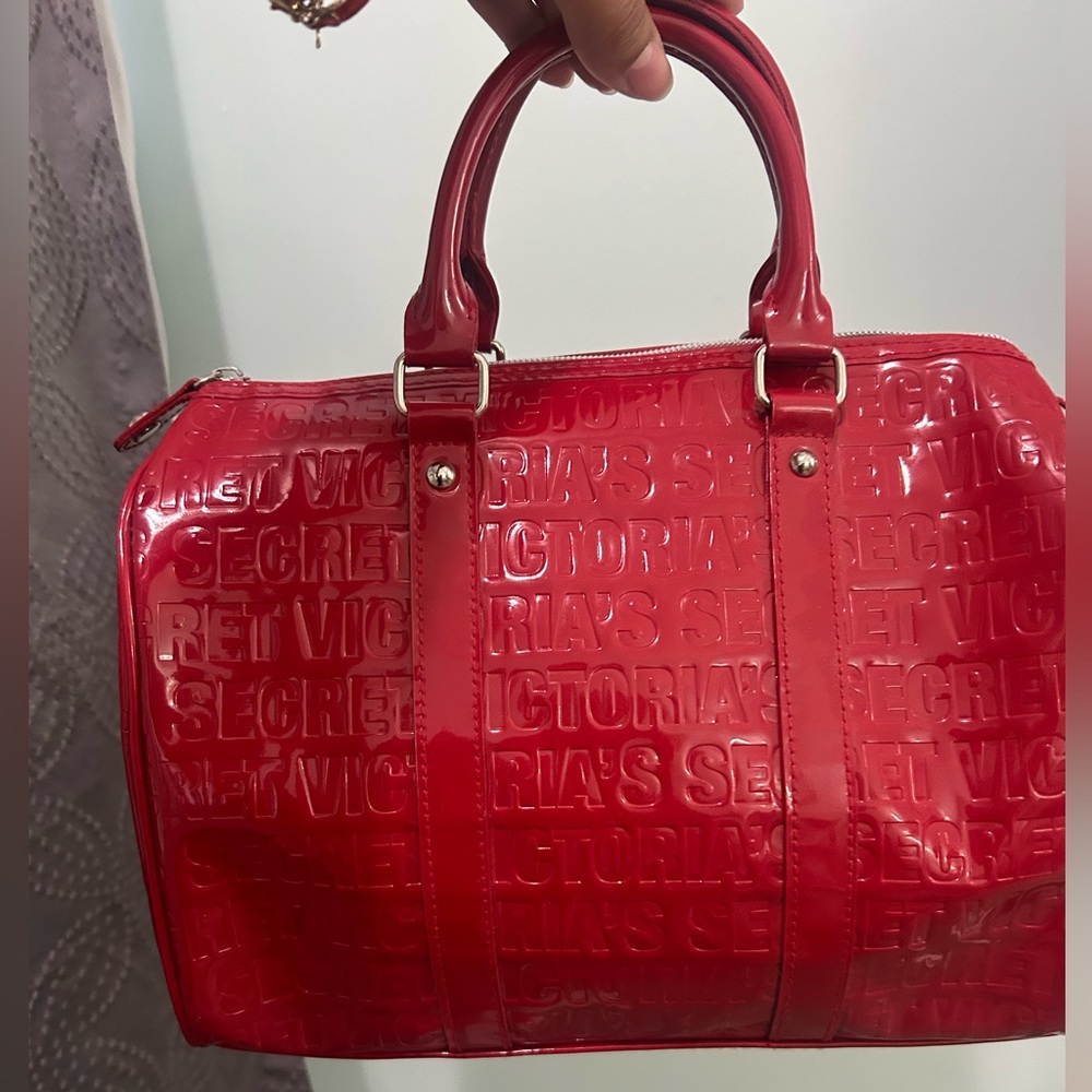 Victoria's Secret Red Bag with Embossed Design